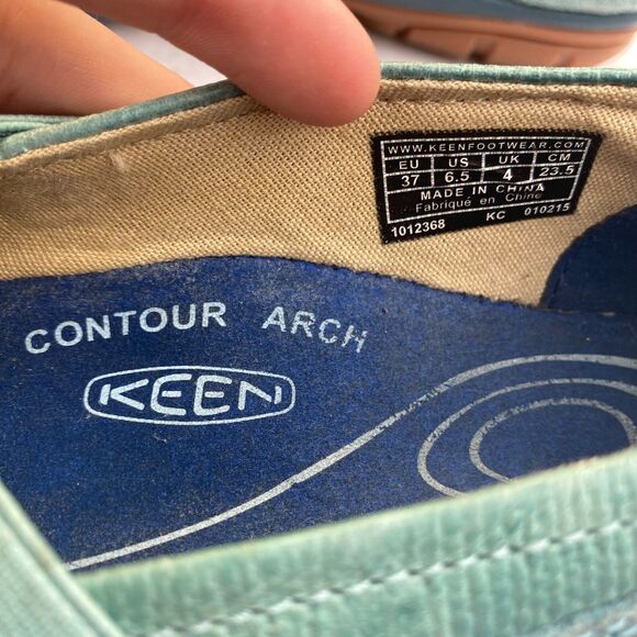Keen Mary Jane Hiking Shoes Womens Size US6.5/37 Blue Green Walking Boho Hippie - Picture 14 of 16